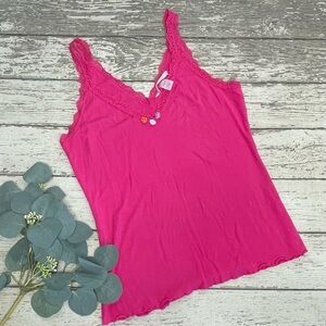 Victoria’s Secret Ribbed Lace Trimmed Tank Top